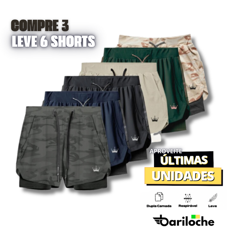 [APENAS HOJE] Kit Shorts DryFit™ GYM RAT ® - COMPRE 3 LEVE 6 + BRINDE EXCLUSIVO