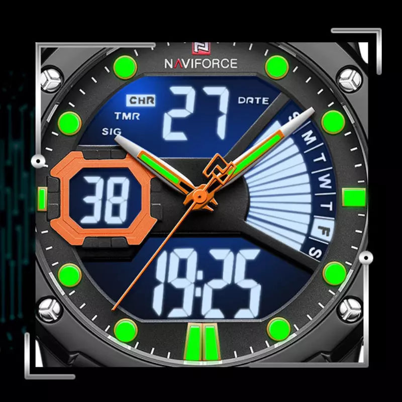 Relógio Masculino Digital Pulseira de Couro VN 9172