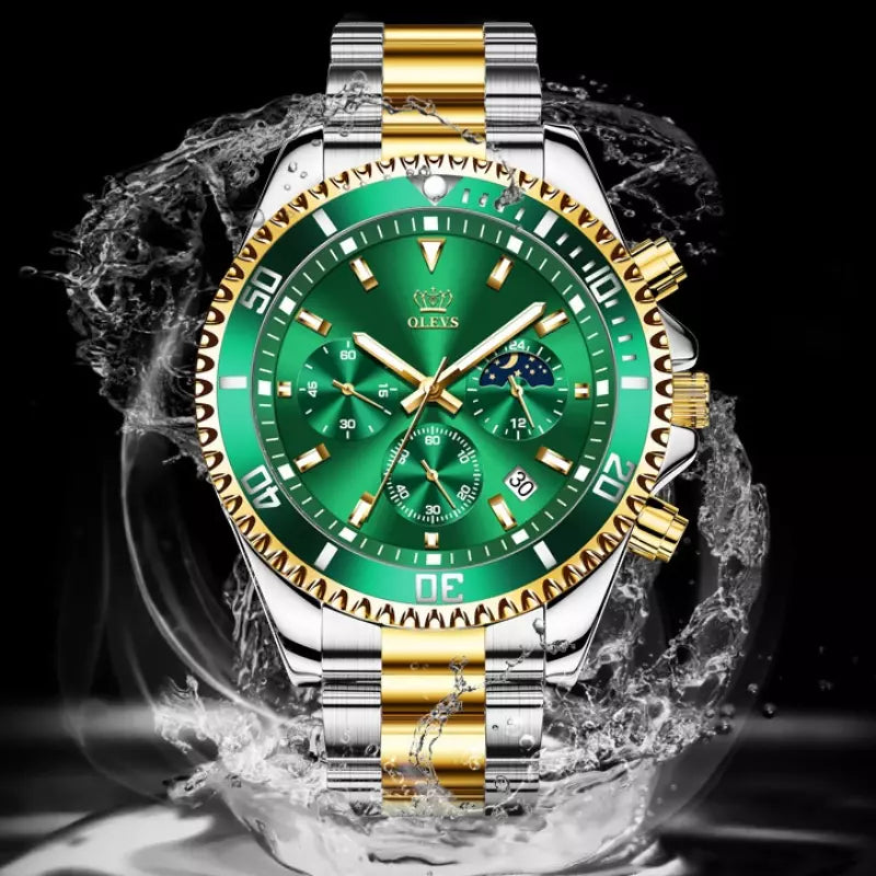Relógio Masculino Verde Esmeralda VN 2870