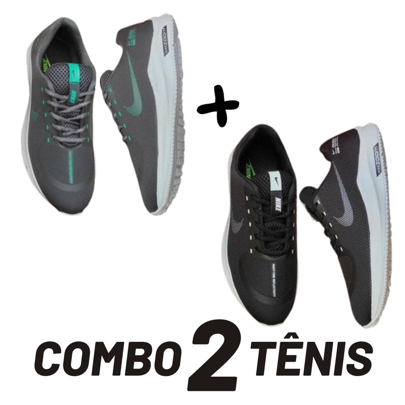 Combo Nike Zoom Preto + Cinza Água - Frete Grátis - Envio Imediato - Brinde